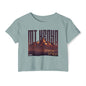 Mt. Kenya Sunrise Crop Top — Women's Festival Graphic Tee with Coordinates