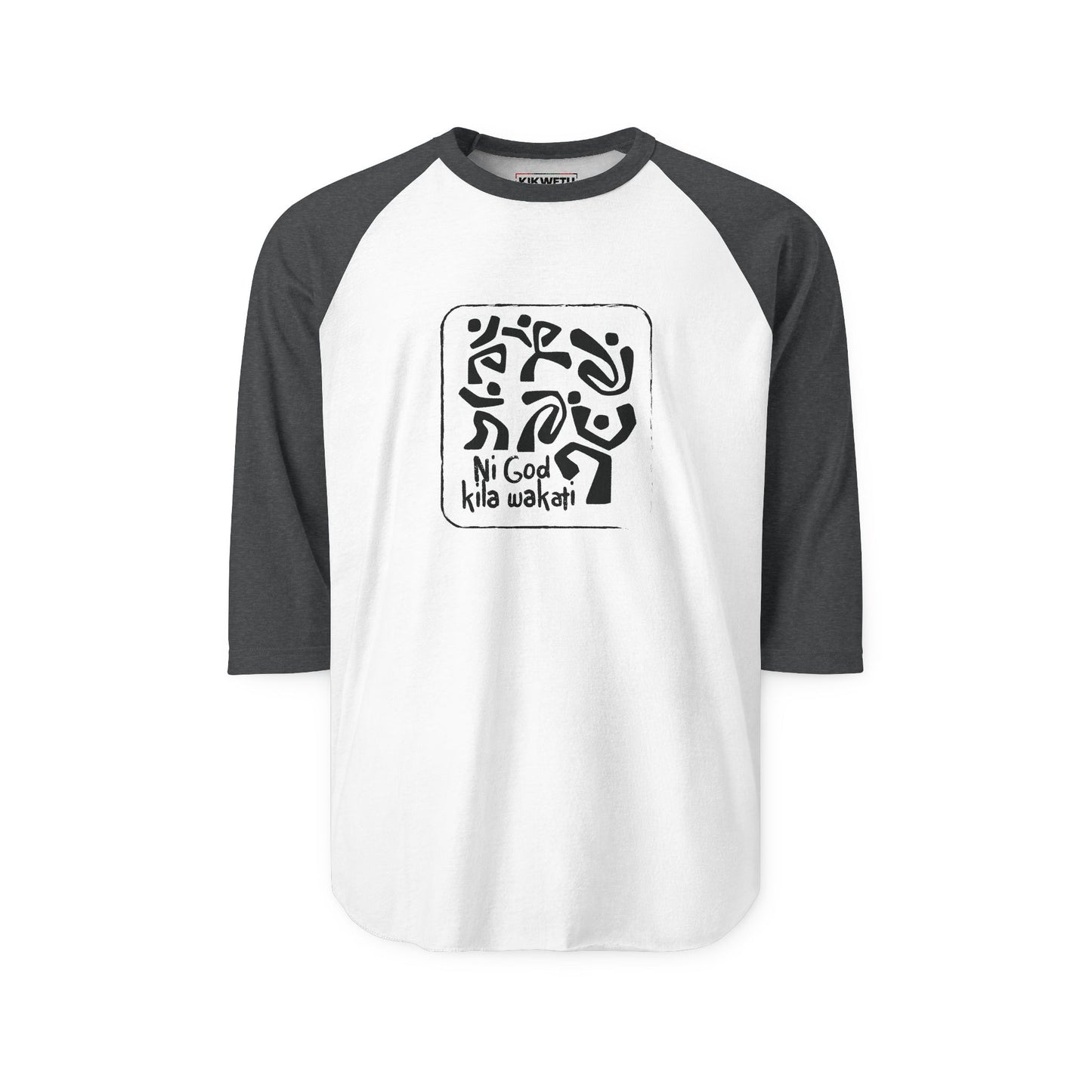 Raglan Shirt — Ni God Kita Wakati Calligraphy Baseball Tee