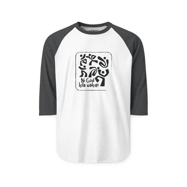 Raglan Shirt — Ni God Kita Wakati Calligraphy Baseball Tee