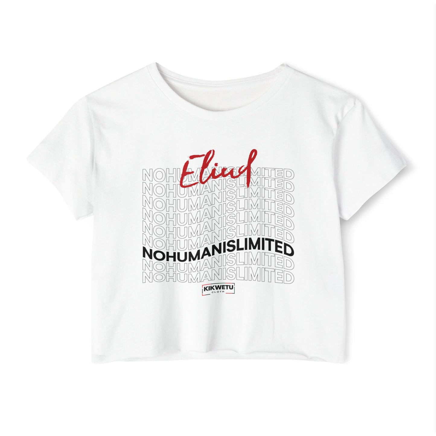 Crop Top —Eliud ''No Human Is Limited'' Graphic Festival Tee