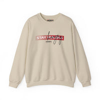 Stay Humble Crewneck Sweatshirt — Minimal White Motivational Pullover