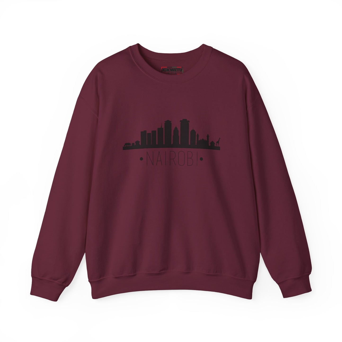 Nairobi Skyline Crewneck Sweatshirt — Minimal Cityscape Travel Pullover