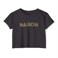 Nairobi Floral Graphic Crop Top — Women’s Festival Tee