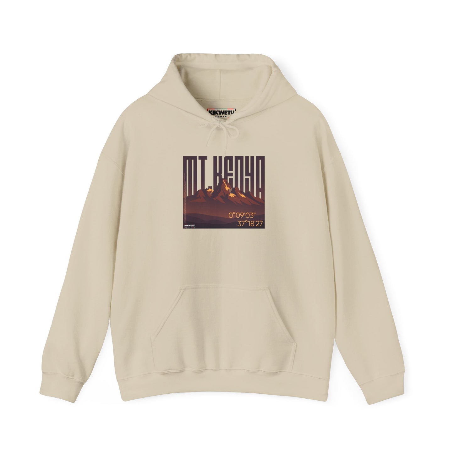 Mt. Kenya Scenic Hoodie — Vintage Sunset Mountain Graphic