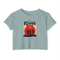 Kenya Sunset Crop Top — Tribal Silhouette Festival Tee