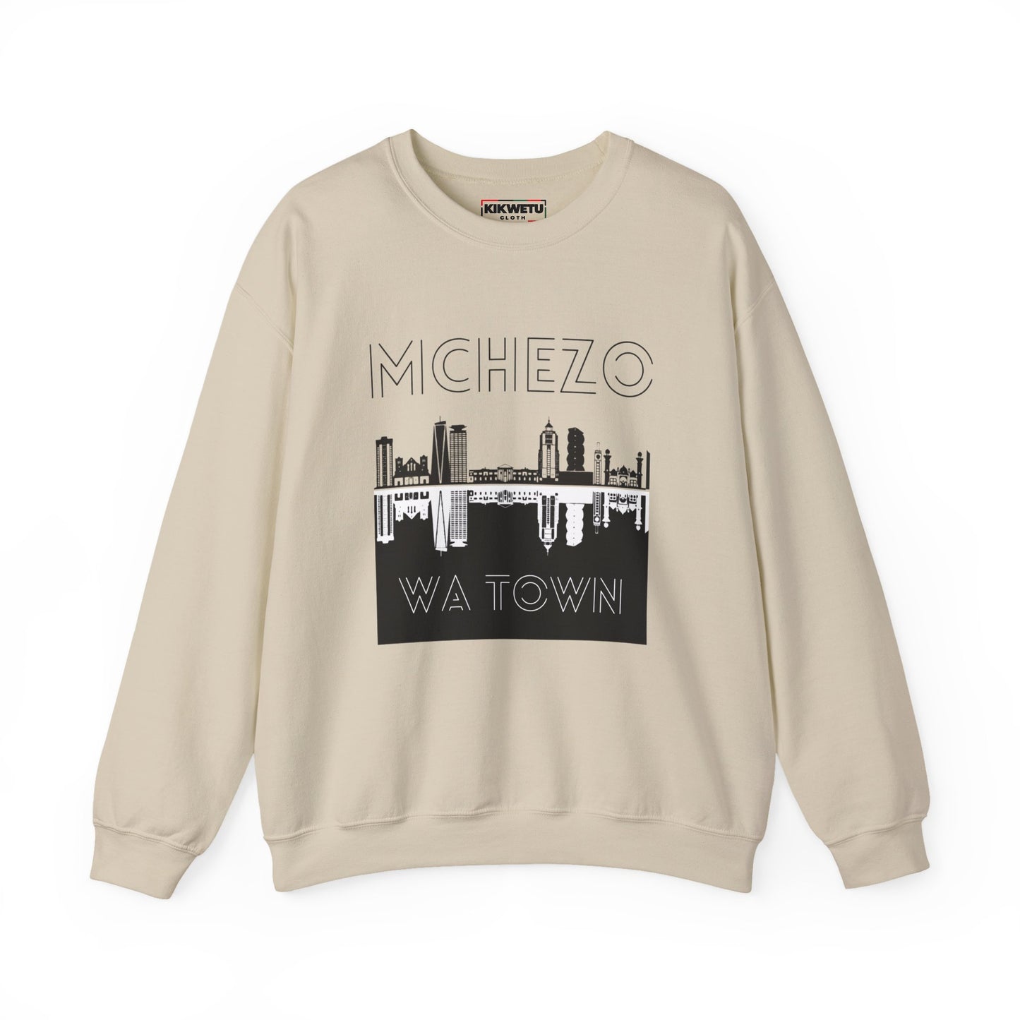 Mchezo Wa Town Crewneck Sweatshirt - Urban Skyline Graphic