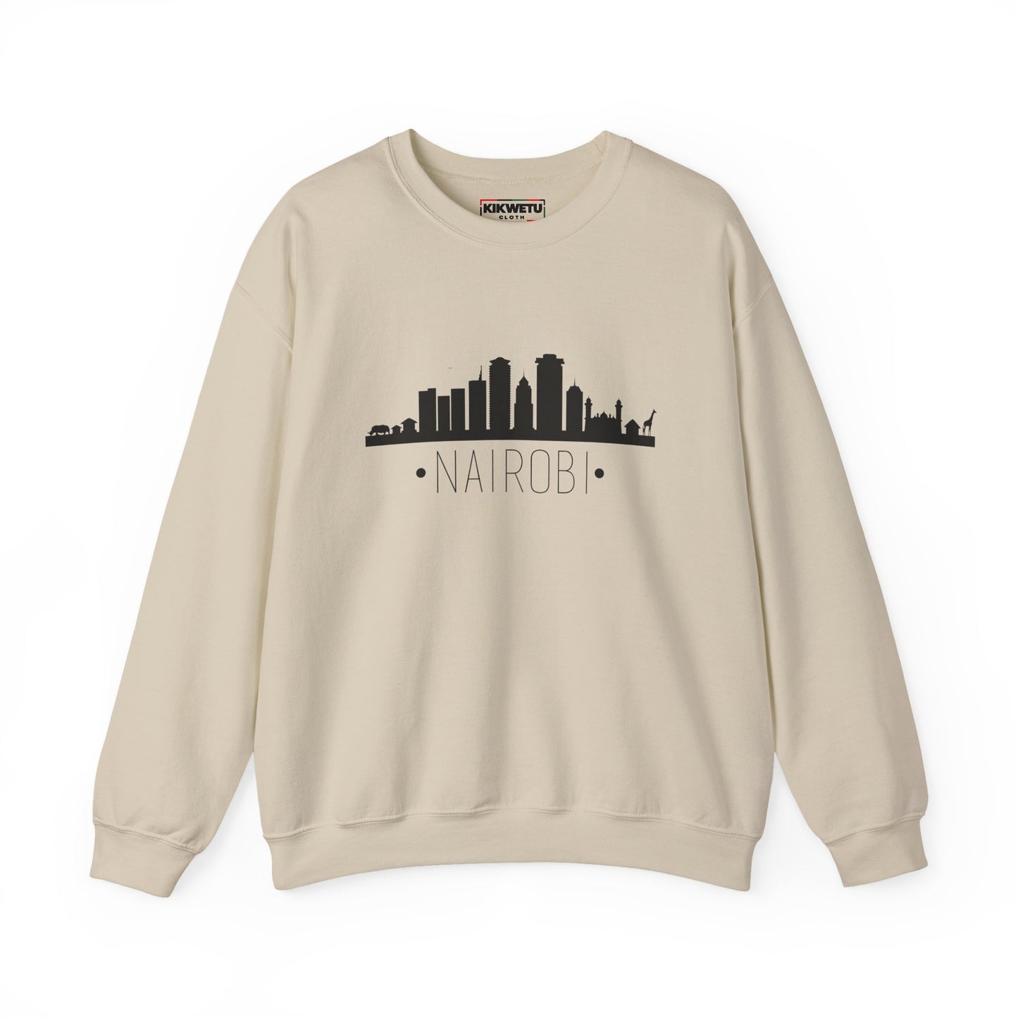 Nairobi Skyline Crewneck Sweatshirt — Minimal Cityscape Travel Pullover