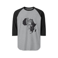 African Queen Silhouette Raglan Shirt