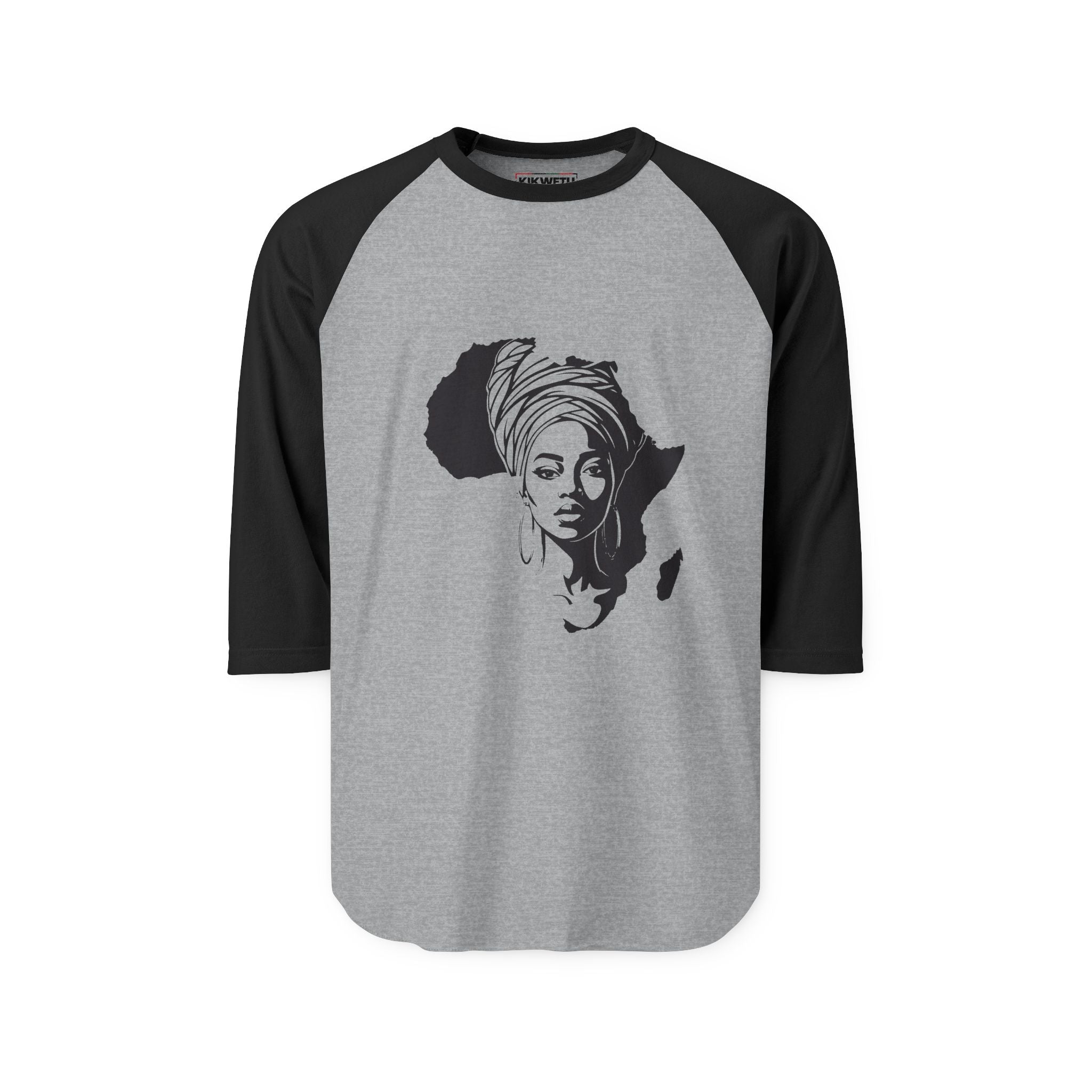 African Queen Silhouette Raglan Shirt