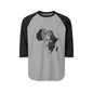 African Queen Silhouette Raglan Shirt