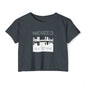 Festival Crop Top — "Mchezo Wa Town" Skyline Graphic Women's Crop Tee