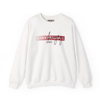 Stay Humble Crewneck Sweatshirt — Minimal White Motivational Pullover