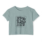Festival Crop Top — Black Tribal Graphic "Ni God kila wakati"