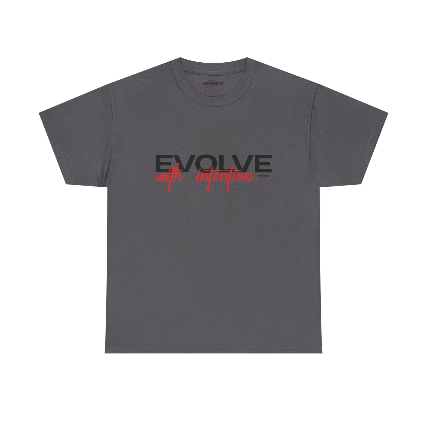 Evolve With Intention Tee — Motivational Graphic T‑Shirt
