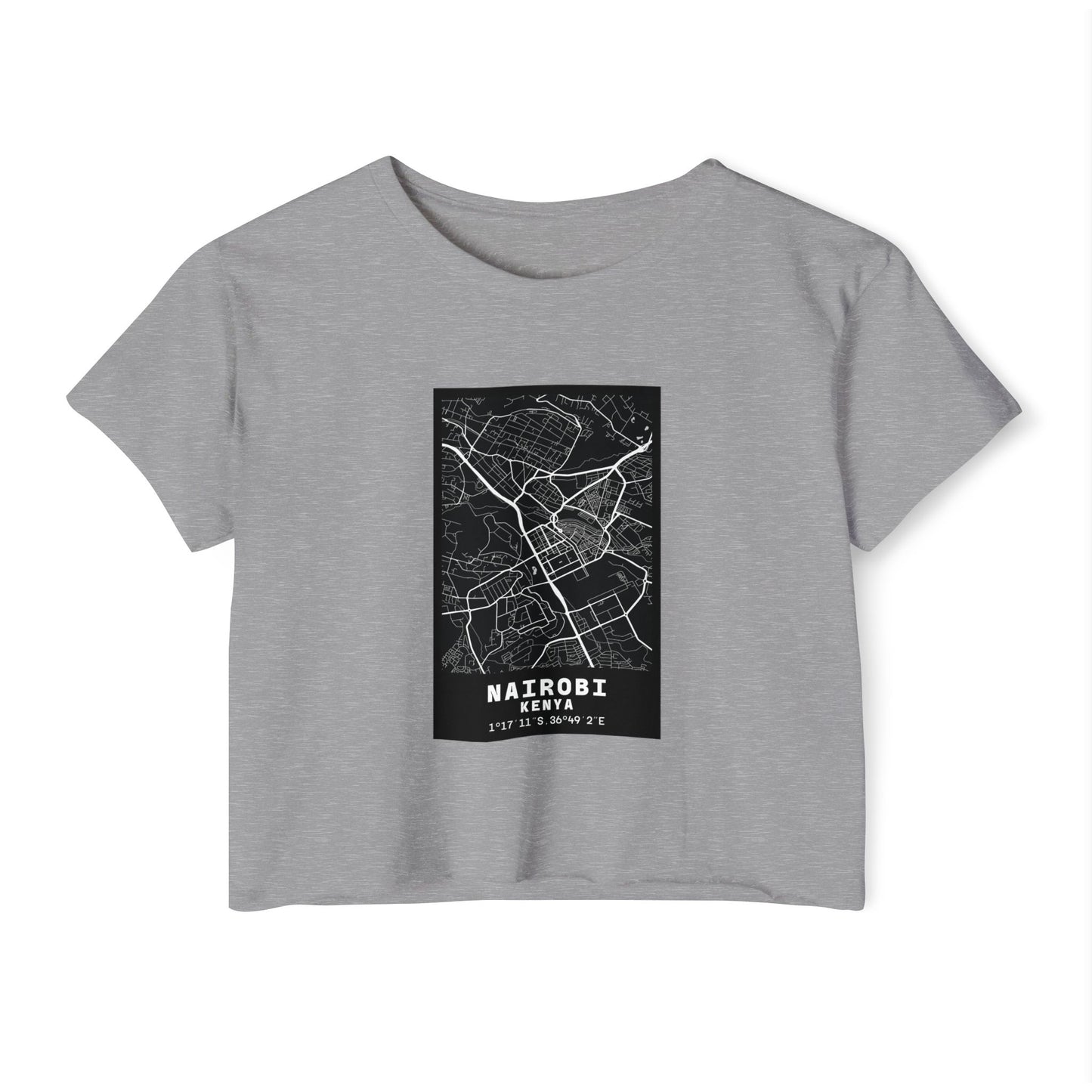 Nairobi Map Crop Top — Women's City Map Festival Tee