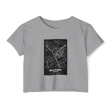Nairobi Map Crop Top — Women's City Map Festival Tee