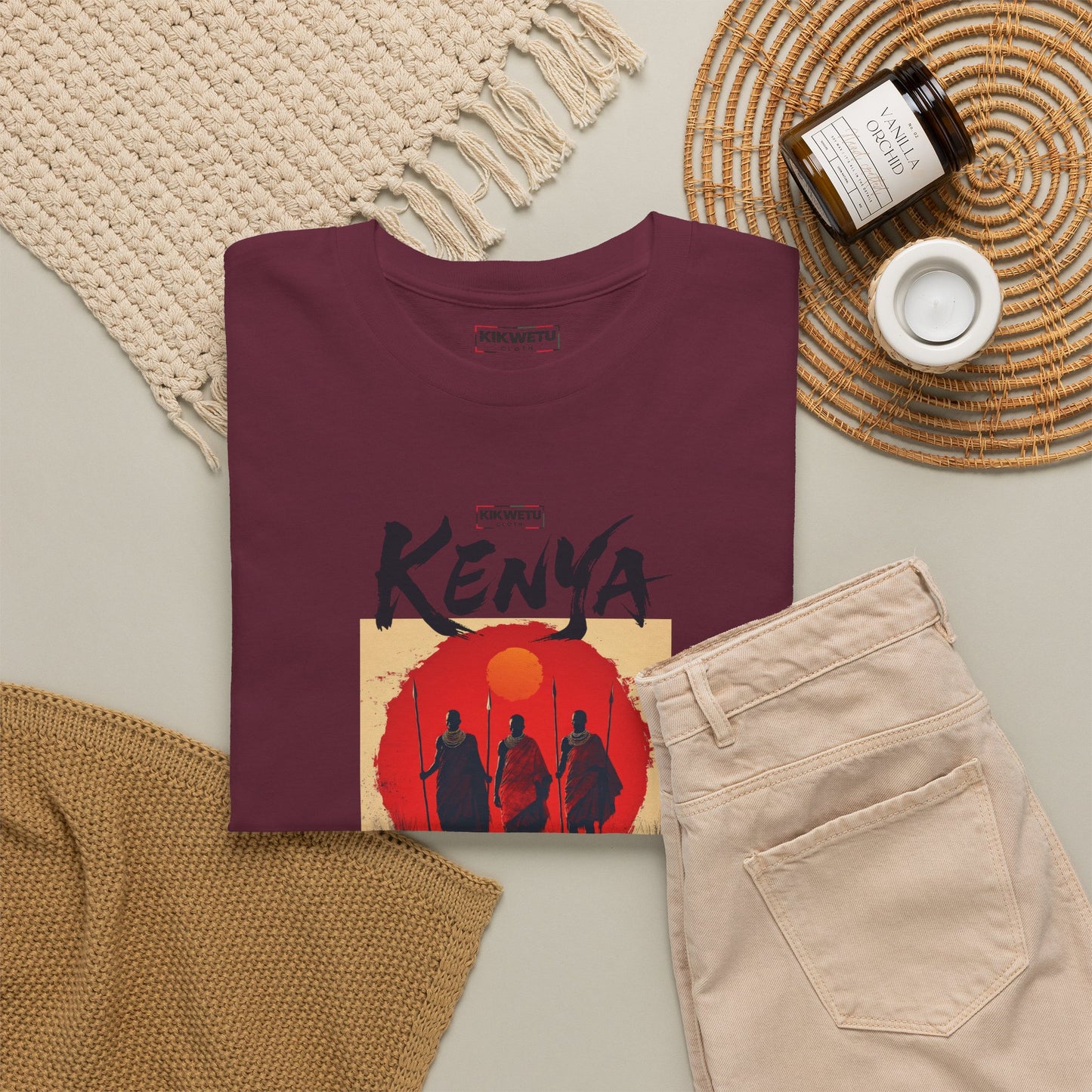 Kenya Sunset Tee — Safari Silhouette Graphic T-Shirt