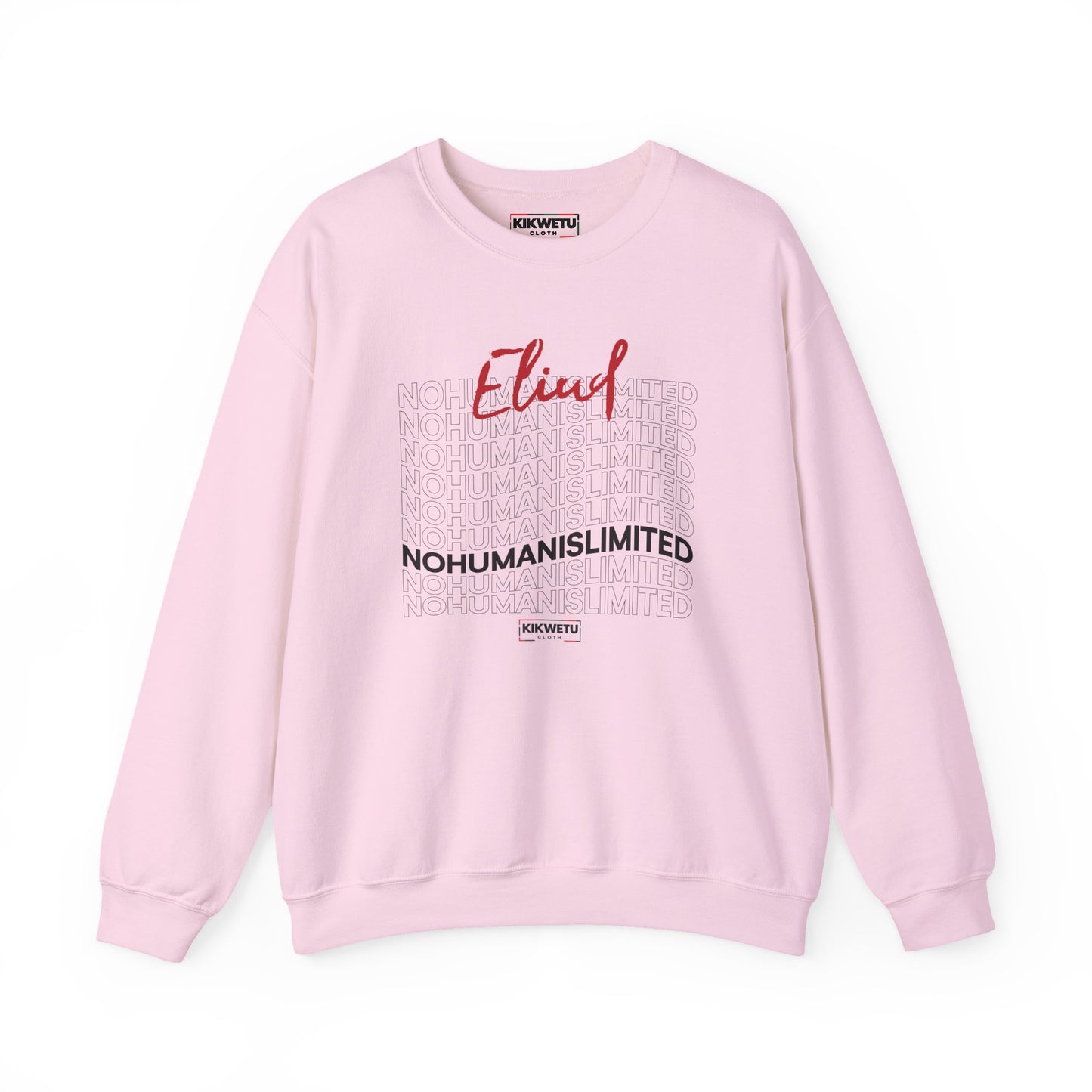 Crewneck Sweatshirt — Eliud 'No  Human Is Limited' Graphic Pullover