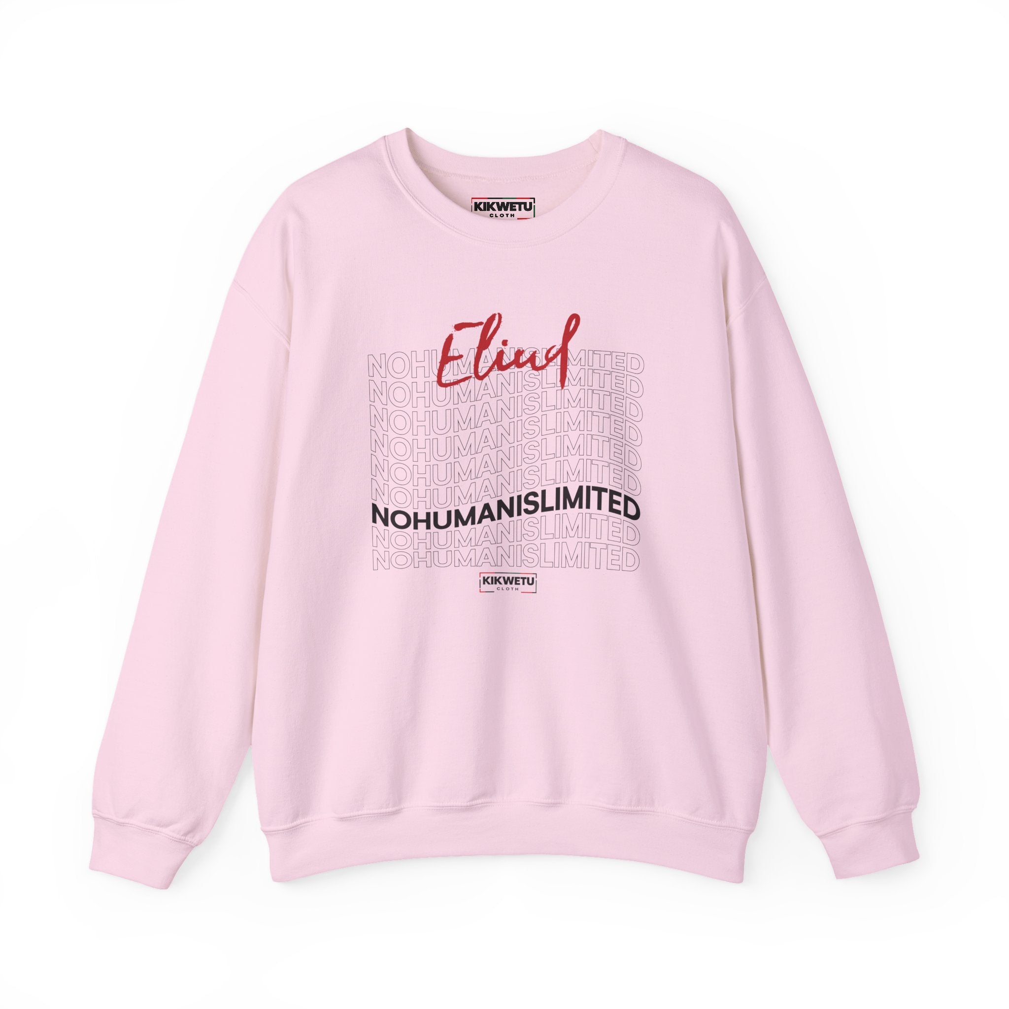 Crewneck Sweatshirt — Eliud 'No  Human Is Limited' Graphic Pullover