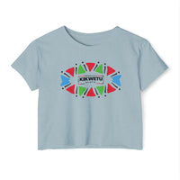 Festival Crop Top — Kikwetu Colorful Tribal Logo Women's Crop Tee