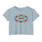 Festival Crop Top — Kikwetu Colorful Tribal Logo Women's Crop Tee