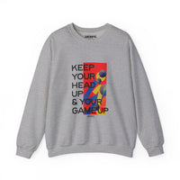 Sweatshirt — "Keep Your Head Up & Your Game Up" Motivational Crewneck