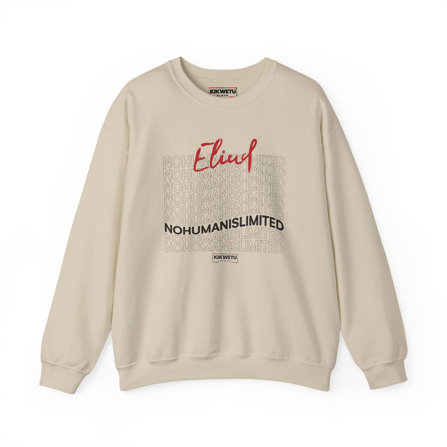 Crewneck Sweatshirt — Eliud 'No  Human Is Limited' Graphic Pullover