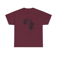 Africa Silhouette Tee with Headwrap Woman – Afrocentric Graphic T-Shirt