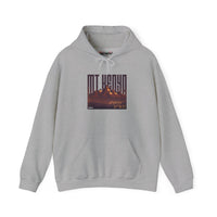 Mt. Kenya Scenic Hoodie — Vintage Sunset Mountain Graphic