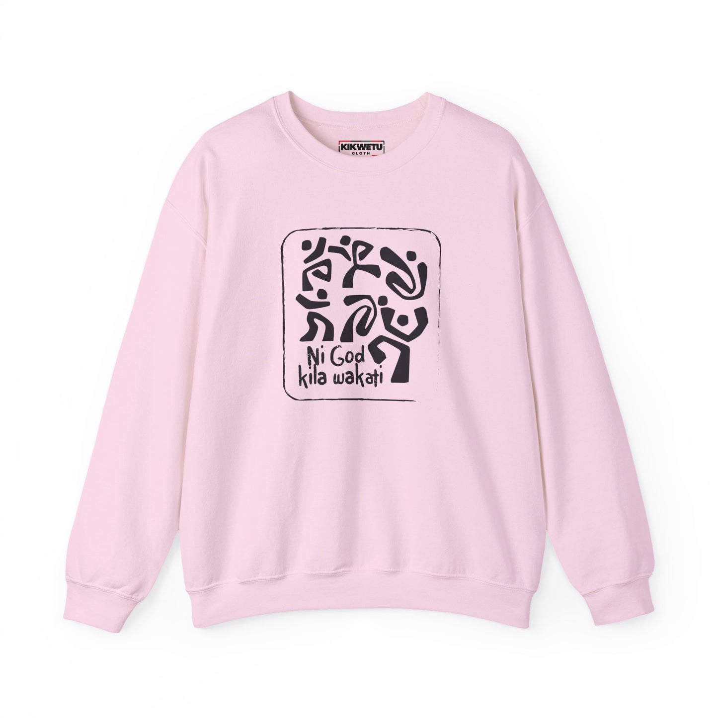 Crewneck Sweatshirt — Ni God kila wakati Black Tree Design