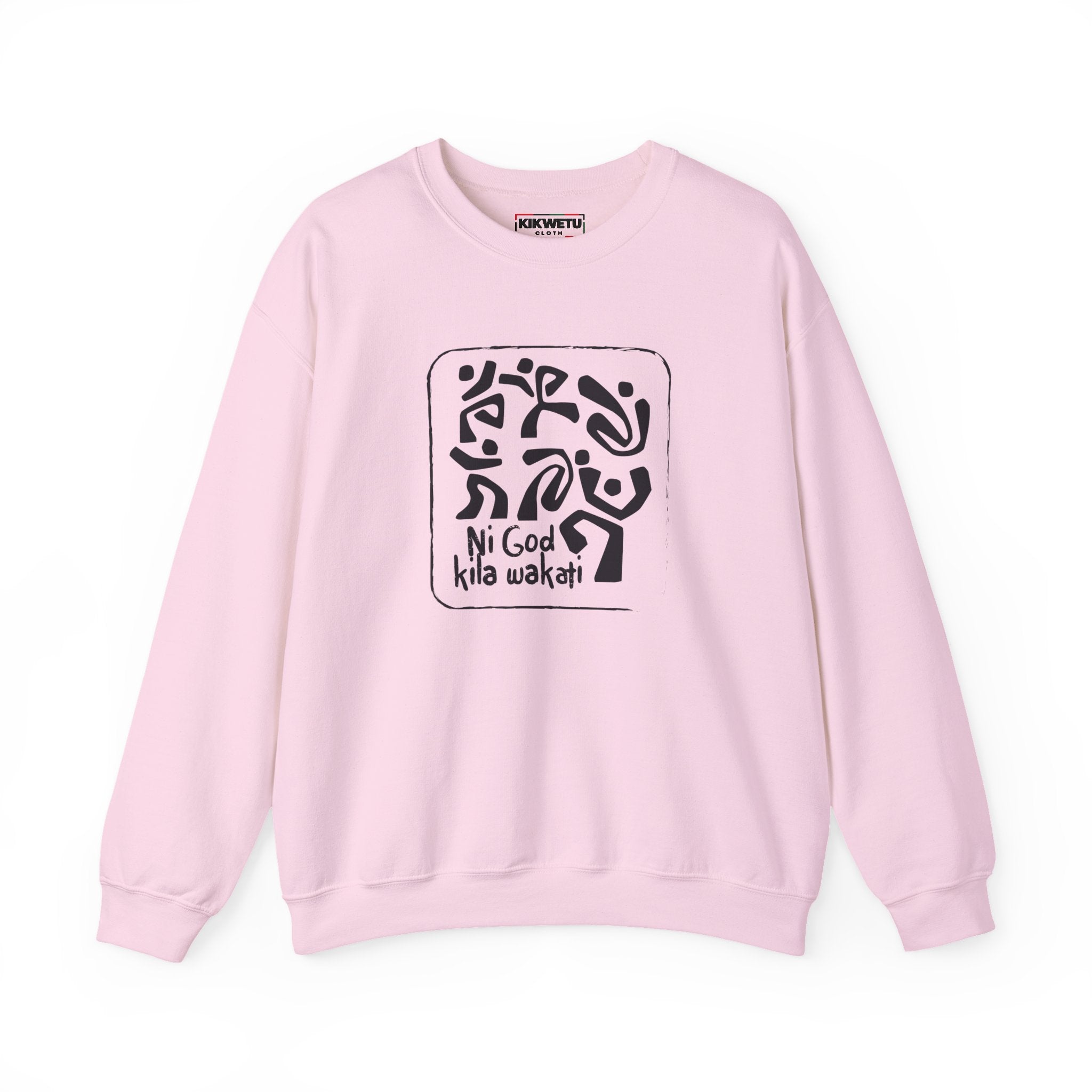 Crewneck Sweatshirt — Ni God kila wakati Black Tree Design