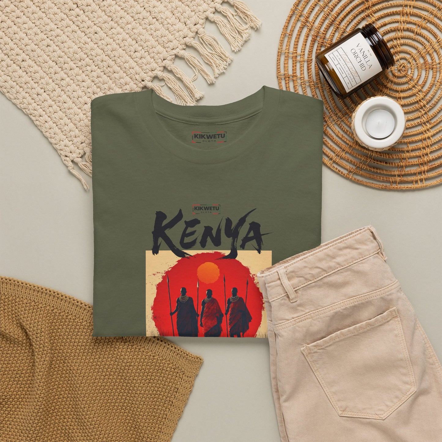 Kenya Sunset Tee — Safari Silhouette Graphic T-Shirt