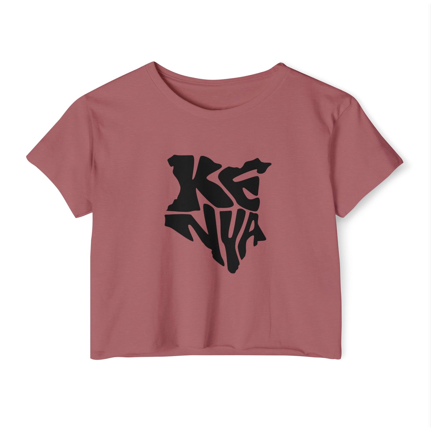 Kenya Map Crop Top — Women's Festival Graphic Tee