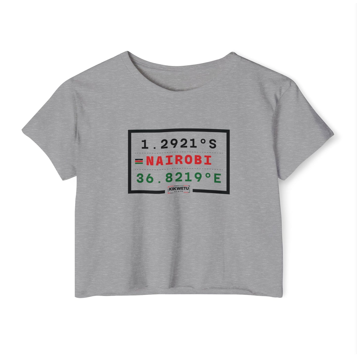 Nairobi Coordinates Crop Top — Women’s Festival Tee