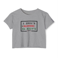 Nairobi Coordinates Crop Top — Women’s Festival Tee