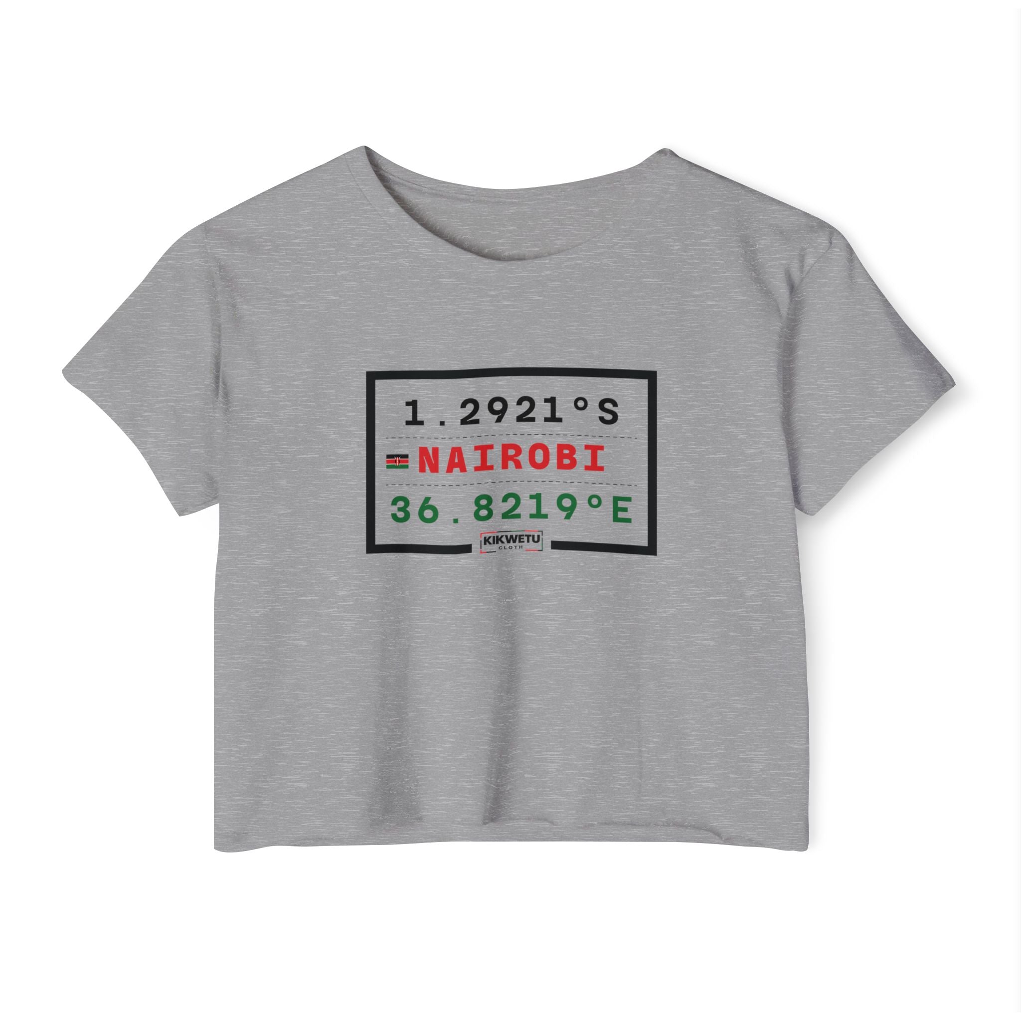 Nairobi Coordinates Crop Top — Women’s Festival Tee