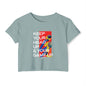 Festival Crop Top — "Keep Your Head Up & Your Game Up" Motivational Graphic