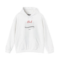 Eliud 'NO HUMAN IS LIMITED' Script Hoodie — Minimal White Pullover