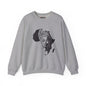 African Queen Crewneck Sweatshirt — Afrocentric Africa Silhouette Design