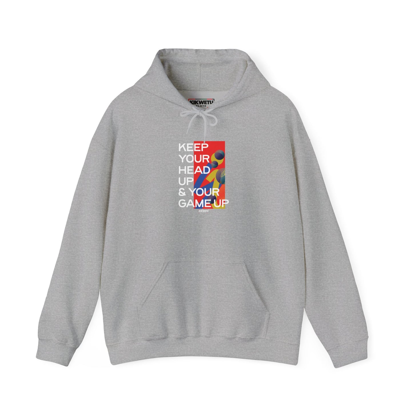 Hoodie — "Keep Your Head Up & Your Game Up" Motivational Graphic Hoodie