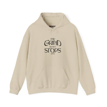 The Grind Never Stops Hoodie – Motivational Minimalist Pullover