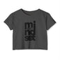 Mindset Crop Top — Vertical Bold Typography Women's Festival Tee