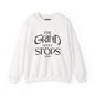 Motivational Crewneck Sweatshirt — "The Grind Never Stops" Inspirational Graphic