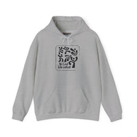 Hoodie — Minimalist Black & White Abstract Design “Ni God Kila Wakati”