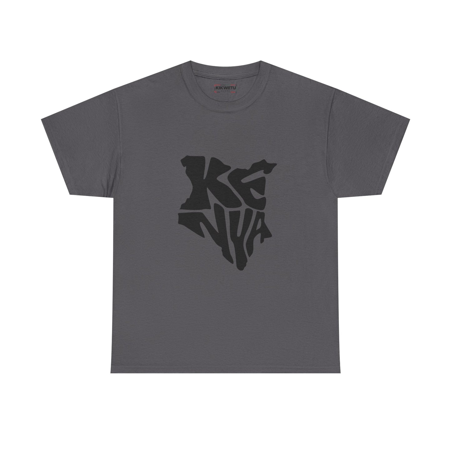 Kenya Map Graphic T-Shirt – Stylized Black Kenya Silhouette Tee