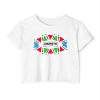 Festival Crop Top — Kikwetu Colorful Tribal Logo Women's Crop Tee