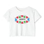 Festival Crop Top — Kikwetu Colorful Tribal Logo Women's Crop Tee