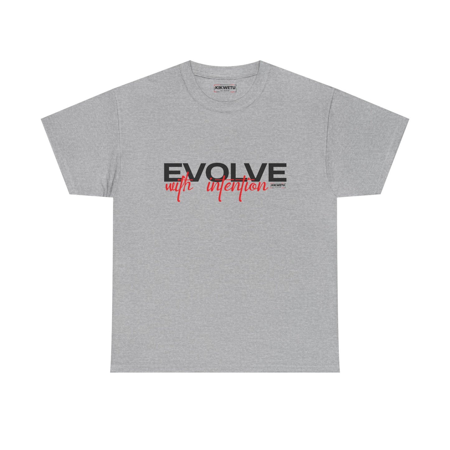 Evolve With Intention Tee — Motivational Graphic T‑Shirt
