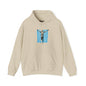 Hoodie — 'GEO' runner Graphic Hoodie with Striped Background