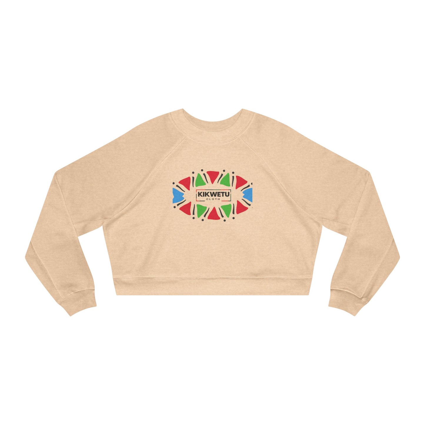 Cropped Pullover "Kikwetu" – Afrocentric Geometric Fleece Top